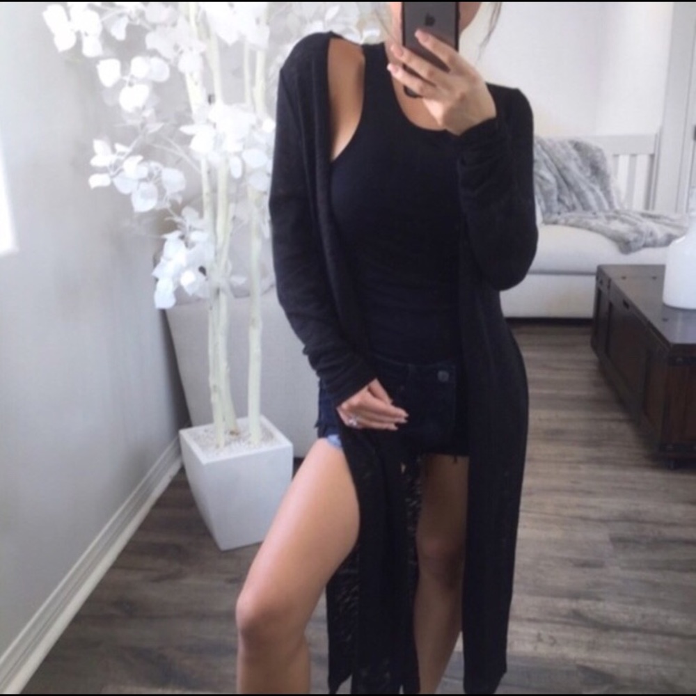 🔥REPOSH🔥 Burnt black Long Cardigan
